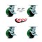 Service Caster 5 Inch Green Poly on Steel Caster Set with Ball Bearings 4 Brake 2 Swivel Lock SCC-30CS520-PUB-GB-TLB-BSL-2-TLB-2 - alternate 4